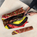 Personalised Gold Coast Suns Umbrella Trippy Psychedelic Abstract Art Mascot Football Fans