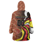 Personalised Gold Coast Suns Wearable Blanket Hoodie Trippy Psychedelic Abstract Art Mascot Football Fans