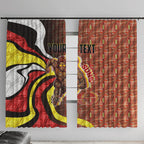 Personalised Gold Coast Suns Window Curtain Trippy Psychedelic Abstract Art Mascot Football Fans