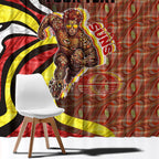 Personalised Gold Coast Suns Window Curtain Trippy Psychedelic Abstract Art Mascot Football Fans