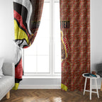 Personalised Gold Coast Suns Window Curtain Trippy Psychedelic Abstract Art Mascot Football Fans