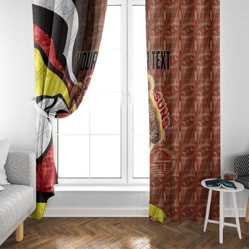 Personalised Gold Coast Suns Window Curtain Trippy Psychedelic Abstract Art Mascot Football Fans