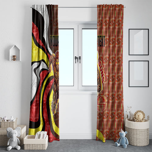 Personalised Gold Coast Suns Window Curtain Trippy Psychedelic Abstract Art Mascot Football Fans