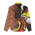Personalised Gold Coast Suns Women Casual Shirt Trippy Psychedelic Abstract Art Mascot Football Fans
