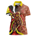 Personalised Gold Coast Suns Women Polo Shirt Trippy Psychedelic Abstract Art Mascot Football Fans