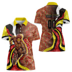 Personalised Gold Coast Suns Women Polo Shirt Trippy Psychedelic Abstract Art Mascot Football Fans