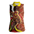 Personalised Gold Coast Suns Women Sleeveless Polo Shirt Trippy Psychedelic Abstract Art Mascot Football Fans