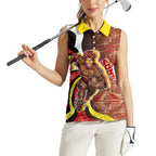Personalised Gold Coast Suns Women Sleeveless Polo Shirt Trippy Psychedelic Abstract Art Mascot Football Fans