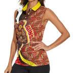 Personalised Gold Coast Suns Women Sleeveless Polo Shirt Trippy Psychedelic Abstract Art Mascot Football Fans