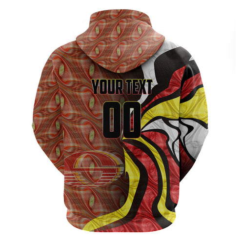 Personalised Gold Coast Suns Zip Hoodie Trippy Psychedelic Abstract Art Mascot Football Fans