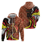 Personalised Gold Coast Suns Zip Hoodie Trippy Psychedelic Abstract Art Mascot Football Fans