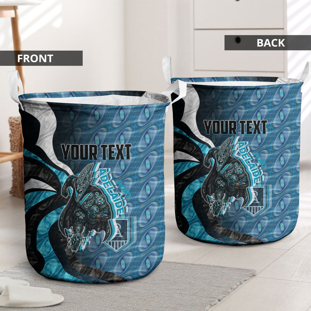 Personalised Port Adelaide Laundry Basket Trippy Psychedelic Abstract Art Mascot Football Fans