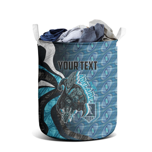 Personalised Port Adelaide Laundry Basket Trippy Psychedelic Abstract Art Mascot Football Fans