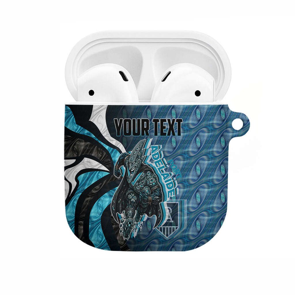 Personalised Port Adelaide AirPods Case Trippy Psychedelic Abstract Art Mascot Football Fans
