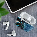 Personalised Port Adelaide AirPods Case Trippy Psychedelic Abstract Art Mascot Football Fans