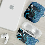Personalised Port Adelaide AirPods Case Trippy Psychedelic Abstract Art Mascot Football Fans