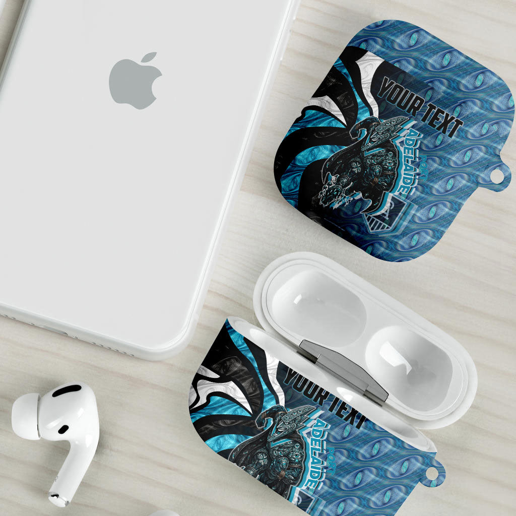 Personalised Port Adelaide AirPods Case Trippy Psychedelic Abstract Art Mascot Football Fans