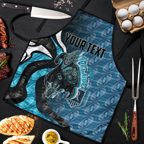Personalised Port Adelaide Apron Trippy Psychedelic Abstract Art Mascot Football Fans