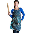 Personalised Port Adelaide Apron Trippy Psychedelic Abstract Art Mascot Football Fans