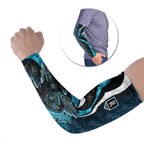 Personalised Port Adelaide Arm Sleeves Trippy Psychedelic Abstract Art Mascot Football Fans