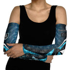 Personalised Port Adelaide Arm Sleeves Trippy Psychedelic Abstract Art Mascot Football Fans