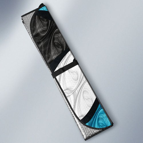 Personalised Port Adelaide Auto Sun Shade Trippy Psychedelic Abstract Art Mascot Football Fans