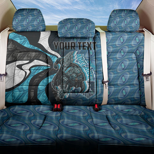 Personalised Port Adelaide Back Car Seat Cover Trippy Psychedelic Abstract Art Mascot Football Fans