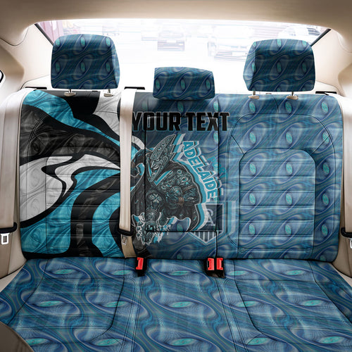 Personalised Port Adelaide Back Car Seat Cover Trippy Psychedelic Abstract Art Mascot Football Fans
