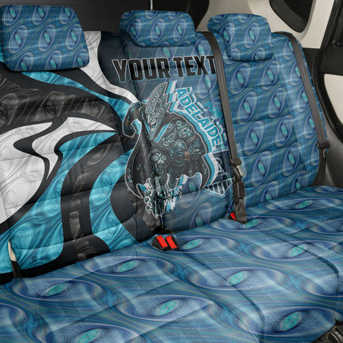 Personalised Port Adelaide Back Car Seat Cover Trippy Psychedelic Abstract Art Mascot Football Fans