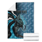Personalised Port Adelaide Blanket Trippy Psychedelic Abstract Art Mascot Football Fans