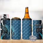 Personalised Port Adelaide 4 in 1 Can Cooler Tumbler Trippy Psychedelic Abstract Art Mascot Football Fans