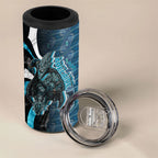 Personalised Port Adelaide 4 in 1 Can Cooler Tumbler Trippy Psychedelic Abstract Art Mascot Football Fans