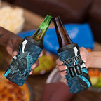 Personalised Port Adelaide 4 in 1 Can Cooler Tumbler Trippy Psychedelic Abstract Art Mascot Football Fans