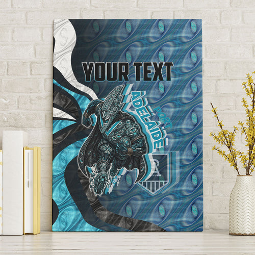 Personalised Port Adelaide Canvas Wall Art Trippy Psychedelic Abstract Art Mascot Football Fans