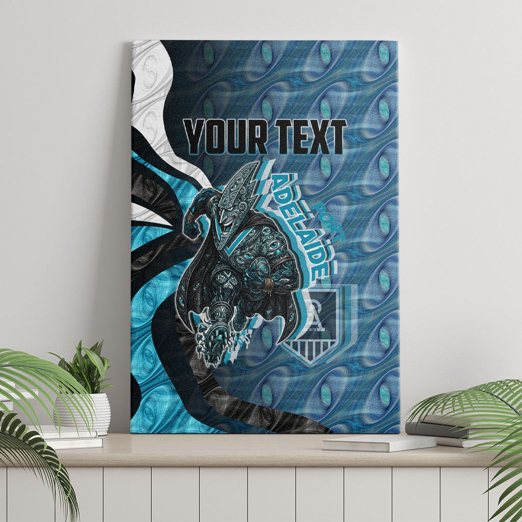 Personalised Port Adelaide Canvas Wall Art Trippy Psychedelic Abstract Art Mascot Football Fans