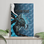 Personalised Port Adelaide Canvas Wall Art Trippy Psychedelic Abstract Art Mascot Football Fans