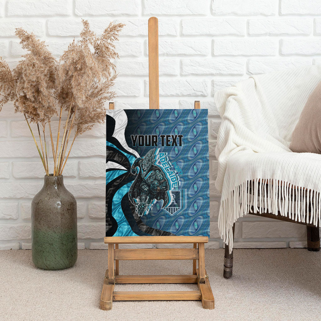 Personalised Port Adelaide Canvas Wall Art Trippy Psychedelic Abstract Art Mascot Football Fans
