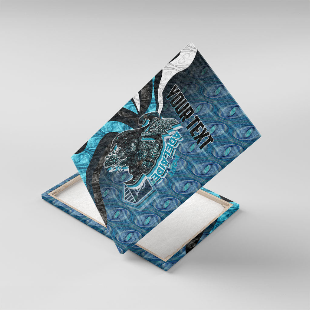 Personalised Port Adelaide Canvas Wall Art Trippy Psychedelic Abstract Art Mascot Football Fans