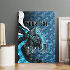 Personalised Port Adelaide Canvas Wall Art Trippy Psychedelic Abstract Art Mascot Football Fans