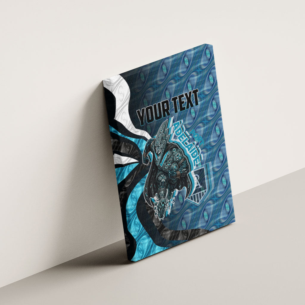 Personalised Port Adelaide Canvas Wall Art Trippy Psychedelic Abstract Art Mascot Football Fans