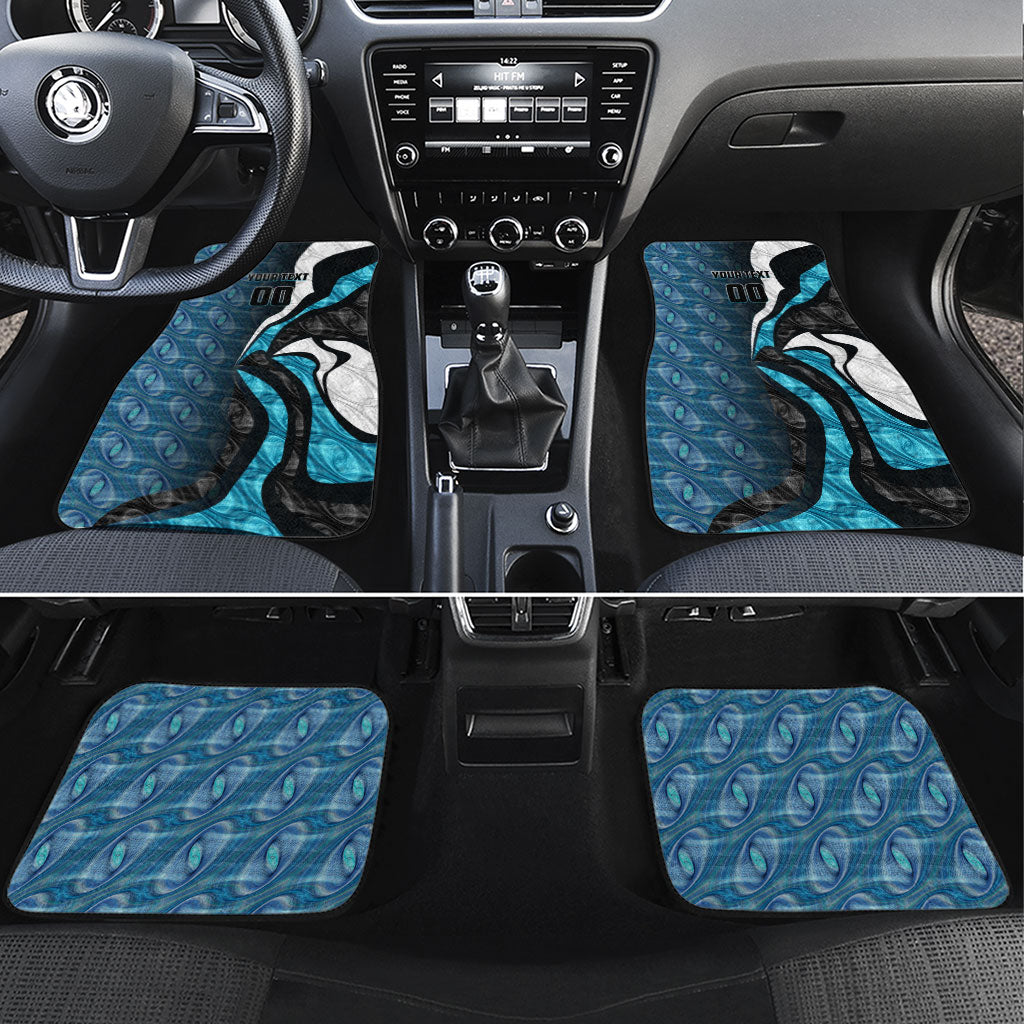 Personalised Port Adelaide Car Mats Trippy Psychedelic Abstract Art Mascot Football Fans