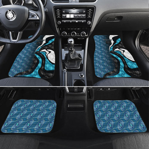Personalised Port Adelaide Car Mats Trippy Psychedelic Abstract Art Mascot Football Fans