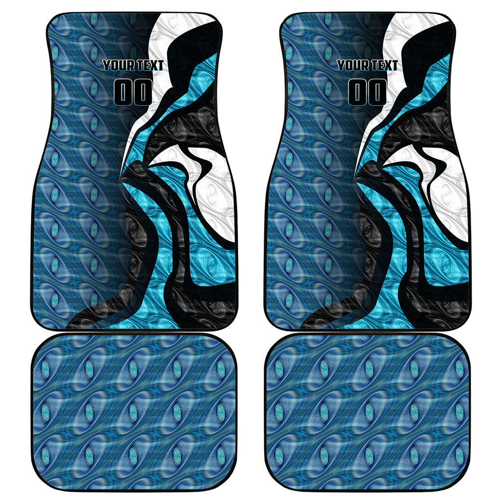 Personalised Port Adelaide Car Mats Trippy Psychedelic Abstract Art Mascot Football Fans