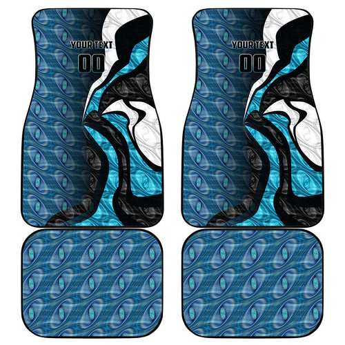 Personalised Port Adelaide Car Mats Trippy Psychedelic Abstract Art Mascot Football Fans