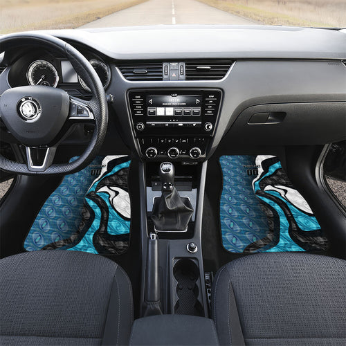 Personalised Port Adelaide Car Mats Trippy Psychedelic Abstract Art Mascot Football Fans