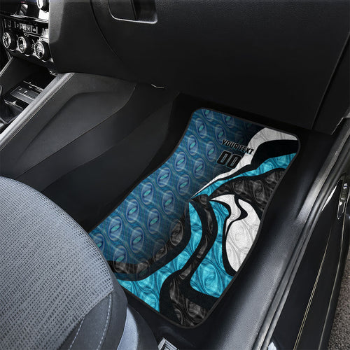 Personalised Port Adelaide Car Mats Trippy Psychedelic Abstract Art Mascot Football Fans