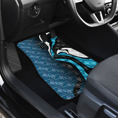 Personalised Port Adelaide Car Mats Trippy Psychedelic Abstract Art Mascot Football Fans