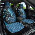 Personalised Port Adelaide Car Seat Cover Trippy Psychedelic Abstract Art Mascot Football Fans