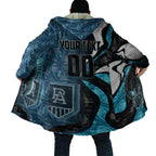 Personalised Port Adelaide Cloak Trippy Psychedelic Abstract Art Mascot Football Fans