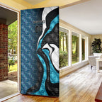 Personalised Port Adelaide Door Cover Trippy Psychedelic Abstract Art Mascot Football Fans
